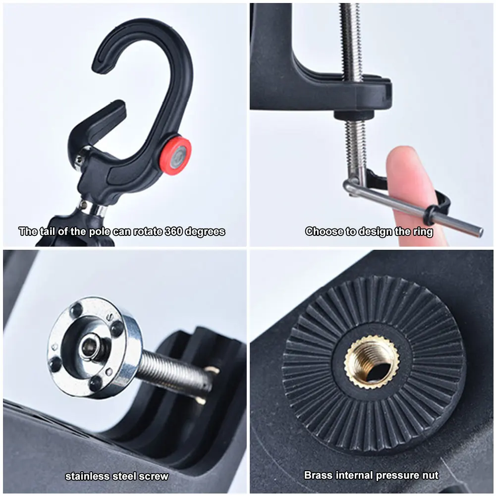 تلسكوبي الصيد رود قوس قابل للتعديل قارب قضيب قوس المحمولة الصيد رود حامل لمعدات دعم القارب #5