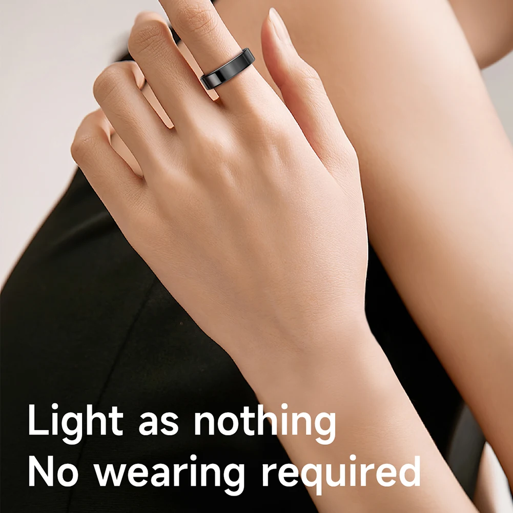 SR09 حلقة ذكية لتتبع الصحة ومراقبة النوم، متعددة الوظائف لقياس الأكسجين في الدم، حلقة ضغط الدم لنظام Android وiOS