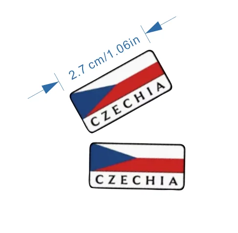 2-Pack Czech Flag Style Car Stickers, Car Logo Stickers, Suitable for Various Car Model Decoration Accessories