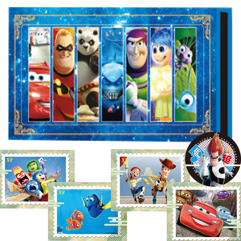 

Original Anime Story Series Collection Cards for Kids Buzz Lightyear Bob Parr Disney Famous Characters Colorful Card Gifts Toys