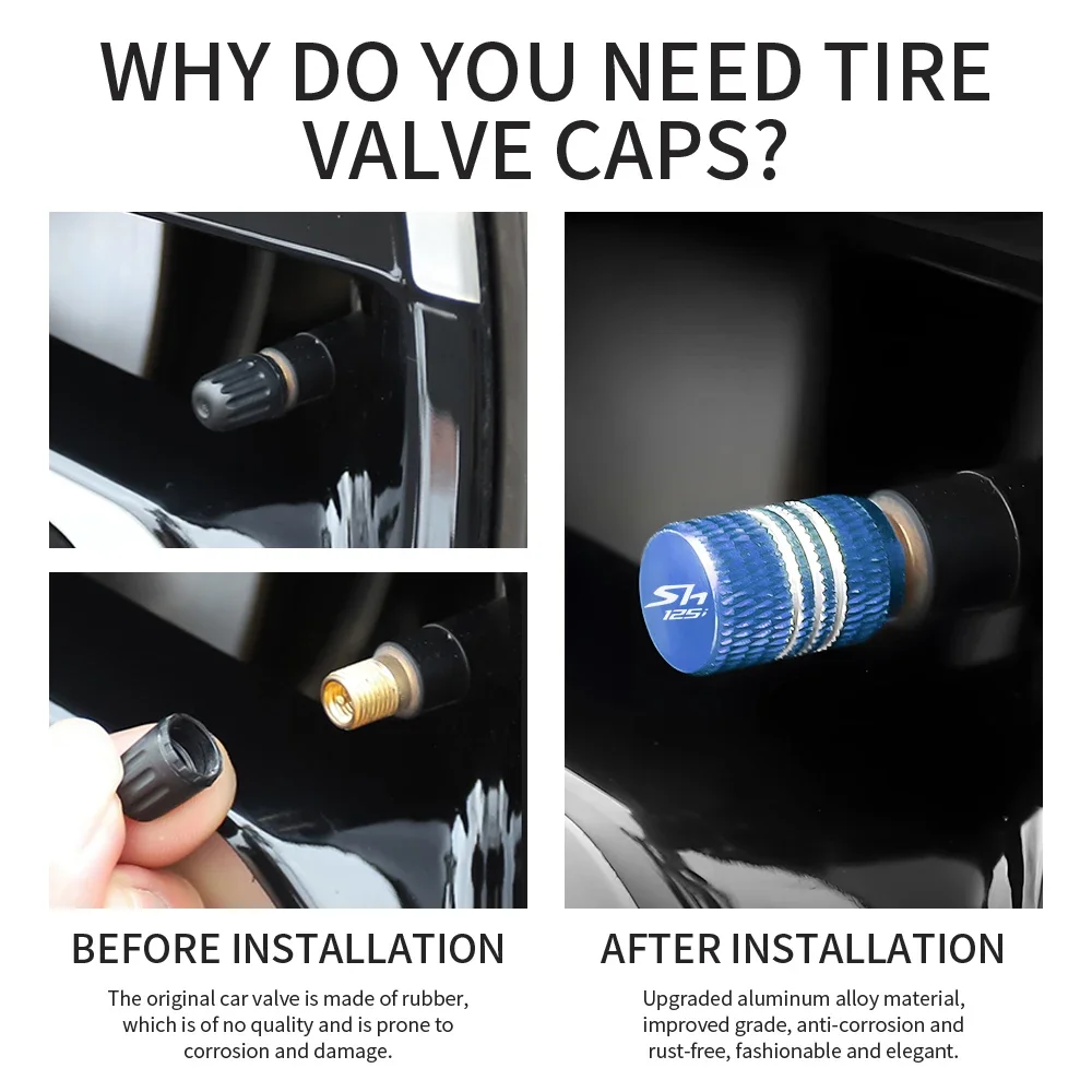 

Motorcycle Tire Valve Cover Aluminum Alloy for HONDA SH 125I 150I 300I 125 150 300 I SH125I SH150I SH300I Accessories 2006 2014