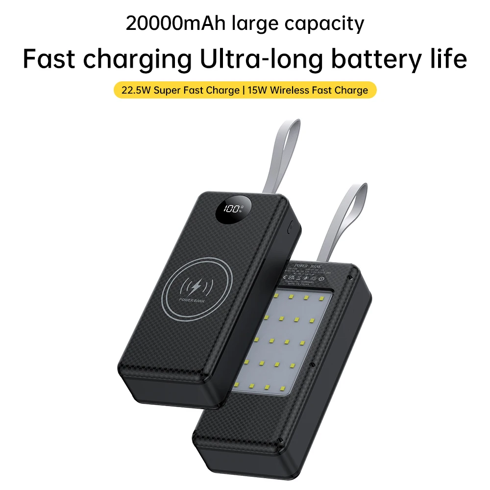16*18650 Powerbank-Gehäuse Mobile Powerbank-Zellenbatterie-Halterbox 22,5W+15W Batterie-Schnellladegerät Typ-C und USB – Detail 3
