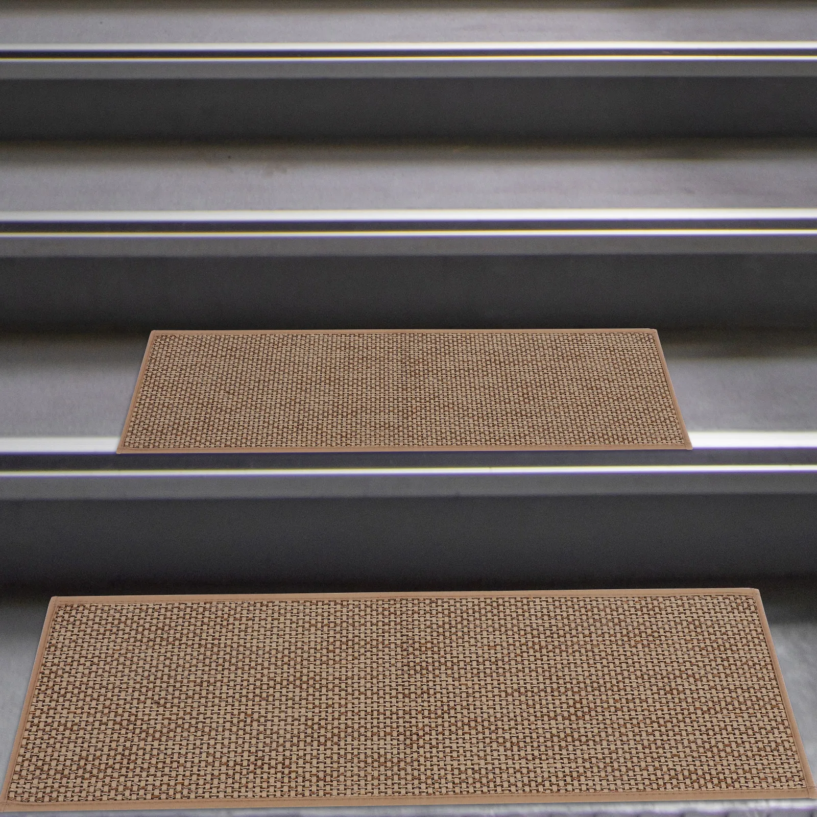 5 Piezas de Cubiertas Antideslizantes Autoadhesivas para Escaleras Interiores, para Escalones de Madera, Tiras de Seguridad Antideslizantes, Duraderas y Estéticas