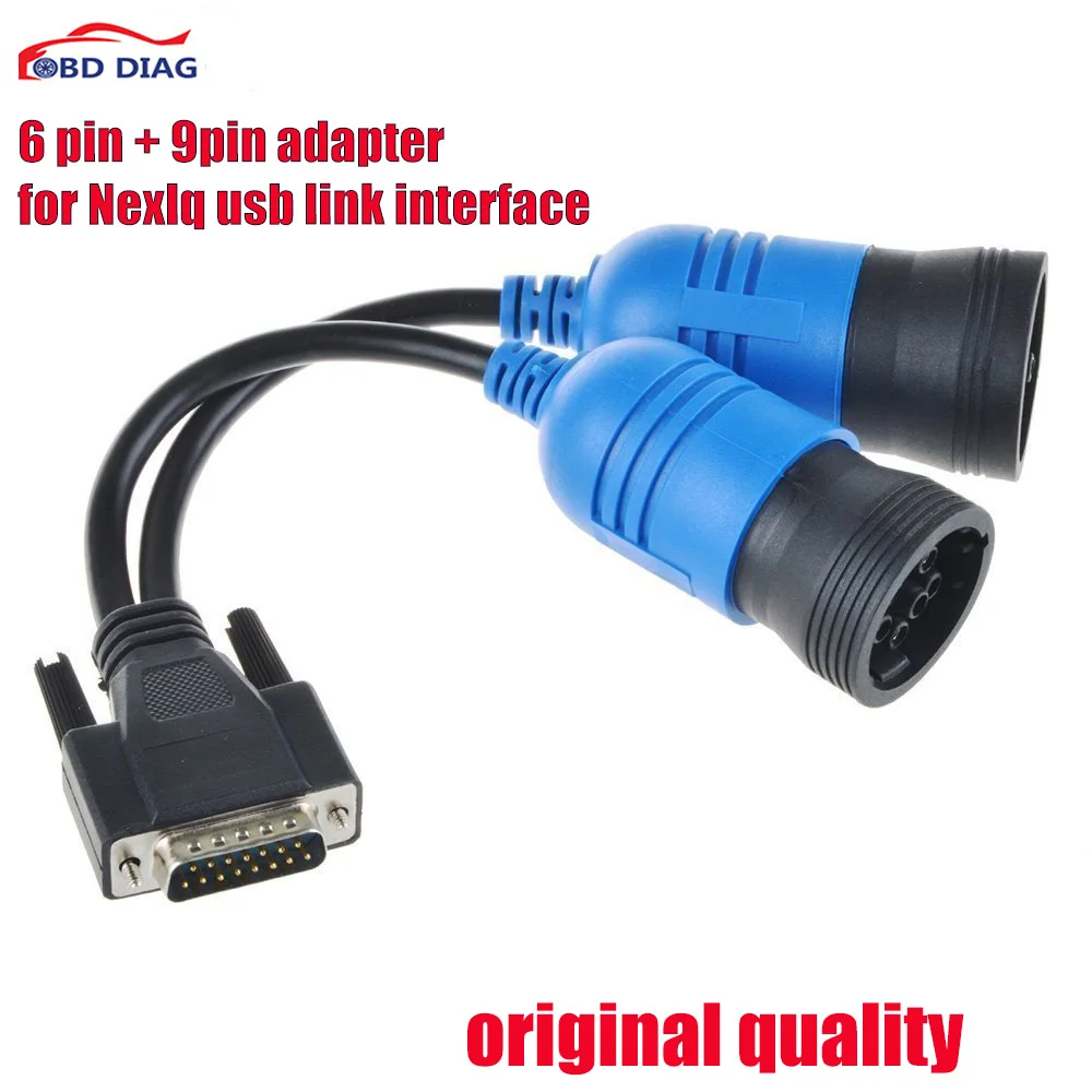 

Truck Diagnosis Interface 6Pin and 9Pin Adapter for NEXQ 125032 USB Link Diesel Truck Diagnostic Tool