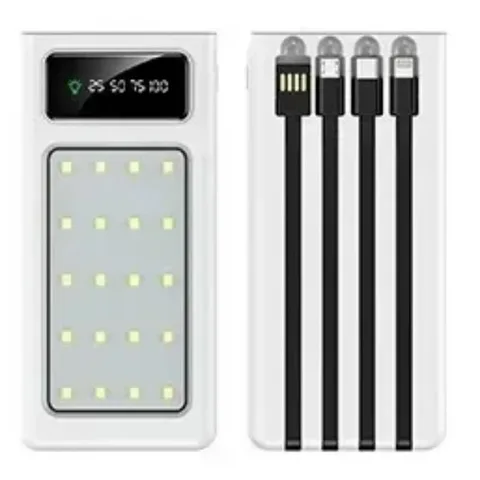 500000 MAH Solar Power Bank, удобный ультратонкий встроенный кабель, мобильный блок питания для кемпинга на открытом воздухе BCAK 200000 мАч 300000 мАч