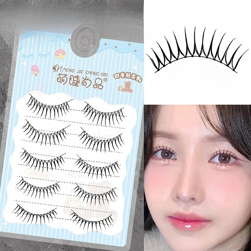 

10 Rows Korean Girls Group Idol False Eyelashes Full Strip Lashes Cute Manga Fairy Eye Makeup Photogenic Fake Eyelashes