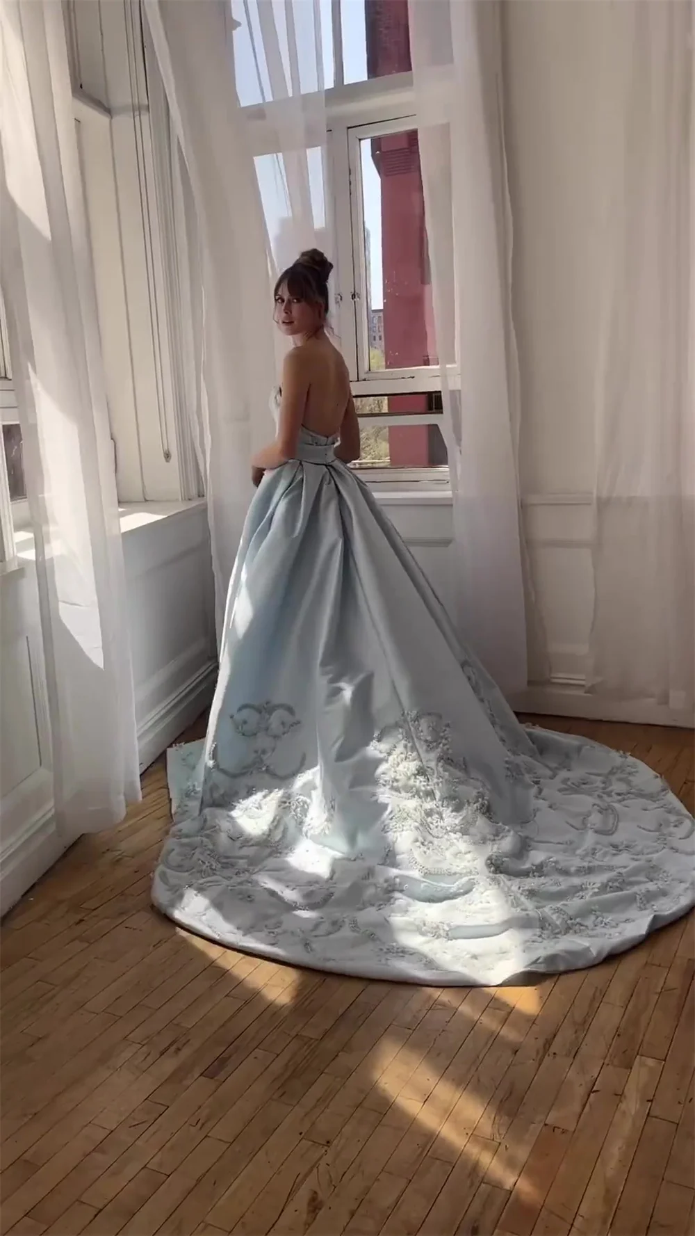 Customized Elegant Strapless Ball Gown Sweep/Brush Evening Beading S Formal Occasion vestidos de ocasión form
