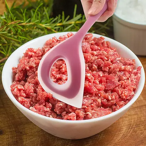 내구성 실리콘 미트볼 제조기 도구 수동 미트볼 특종 피쉬 볼 스푼 미트볼 프레스 스푼 고기 및 가금류 가제트 도구