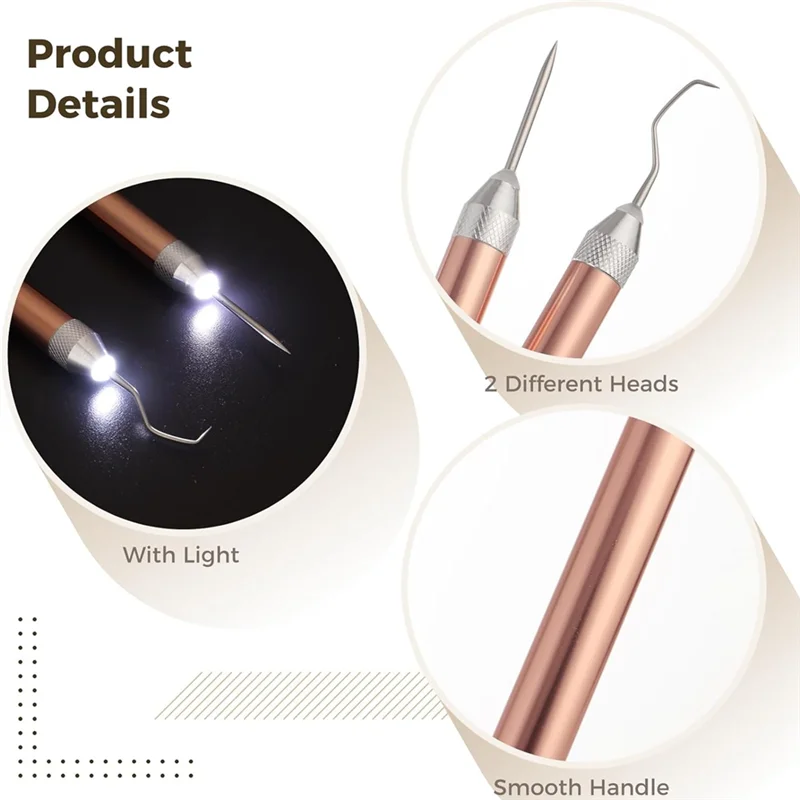 LED Weeding Tools For Vinyl With Light With Pin And Hook For Removing Tiny Vinyl Paper Grid Sticky Cutting Mat Easy To Use
