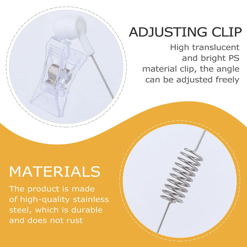 

5Pcs Price Tag Holder Shake Card Display Clip Portable for Retail Supermarket Shops Exhibition Advertising Display