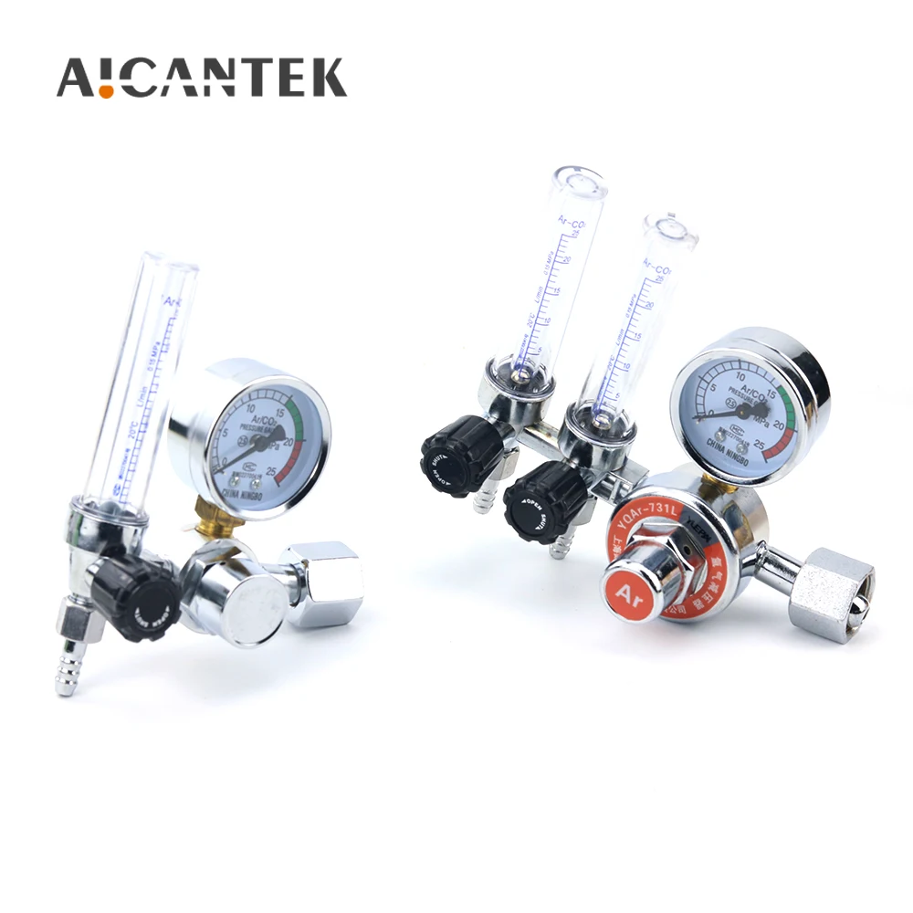 0-25Mpa G5/8 Argon Regulator Mig Tig Flow-Meter Shock-proof Pressure Reducer Gauge Single / Double Tube Flowmeter for CO2 Arc