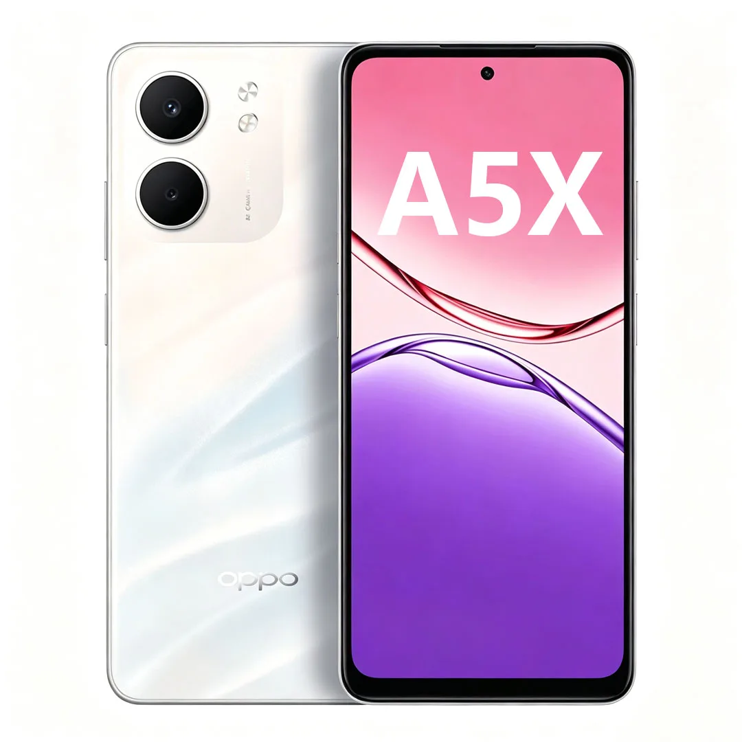 New OPPO A5x 5G Dual-SIM Unlocked Phone 8+256GB Memory 32MP Camera Big Battery IP65 Protection Android Smartphone for Daily Use