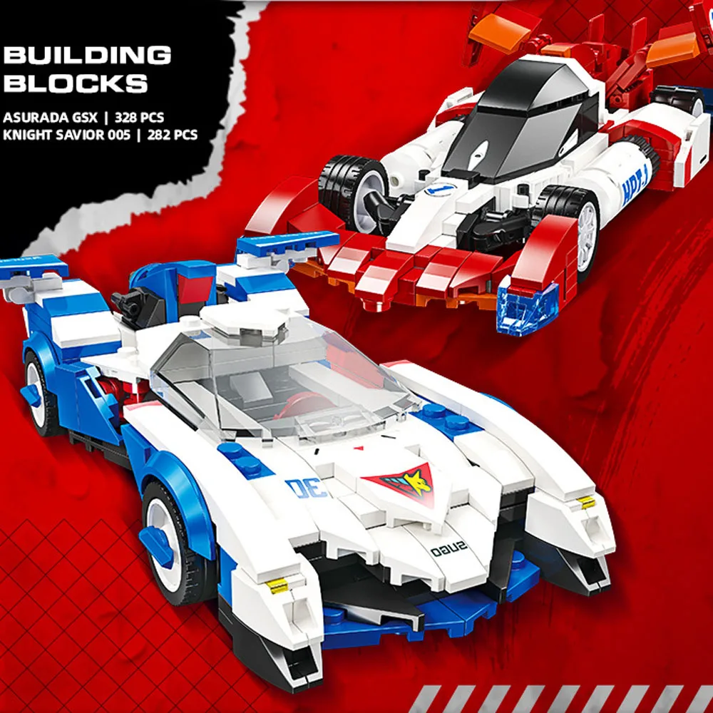 

Speed Futures GPX Cybers Formula Racing Car Building Block Knight Saviors Asuradas GSX Vehicle Brick Model Toy For Gift