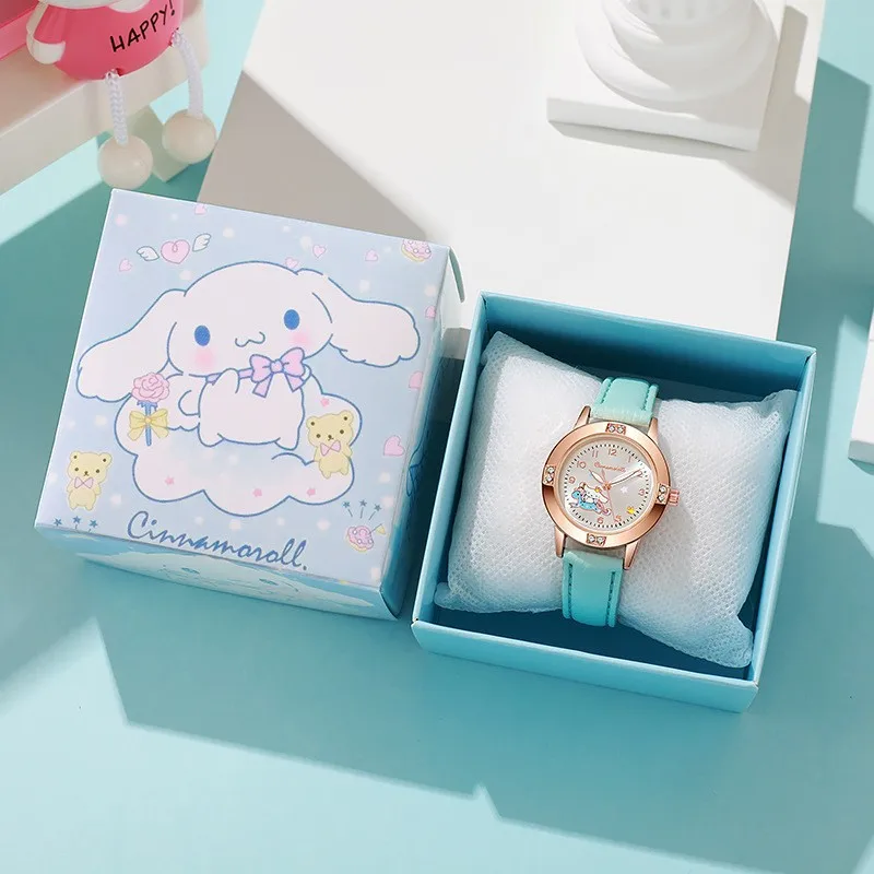 Rose Gold Diamond Belt Watch Middle School Student Watch Women Sanrio Alloy Quartz Watch Wholesale Cross-Border Supply