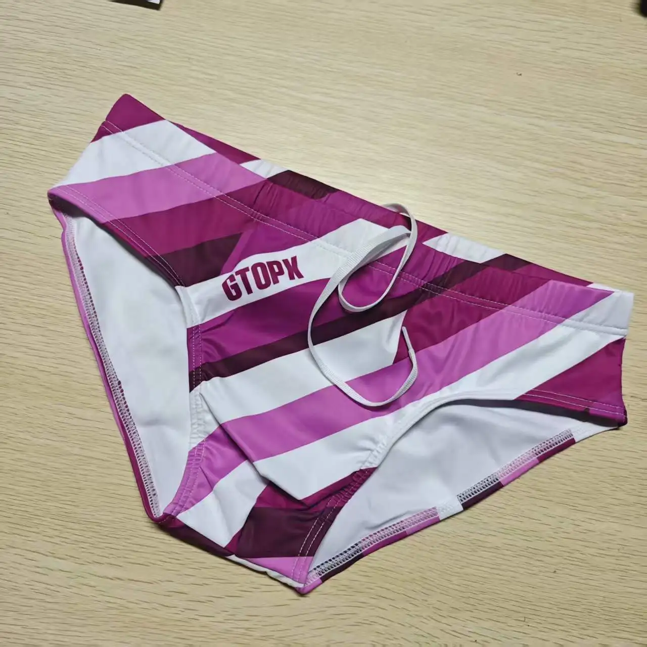 Real shot original camera cross-border men's training quick-drying solid color swimming trunks low-rise hot spring  YK01YK02