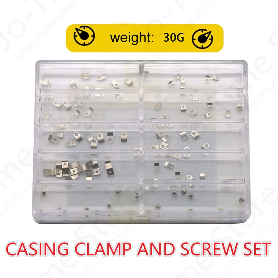 10 Size Watch Movement Casing Clamp Fixing Adapter Securing Screw for ETA 2824 2834 2836 2846 Watch Repair Tool Accessory