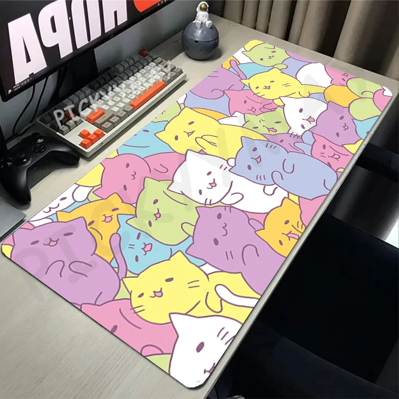 Alfombrilla de ratón de goma para Gamer, alfombrilla grande para teclado, impermeable, diseño de alfombrilla de escritorio, 31,4x11,8 pulgadas