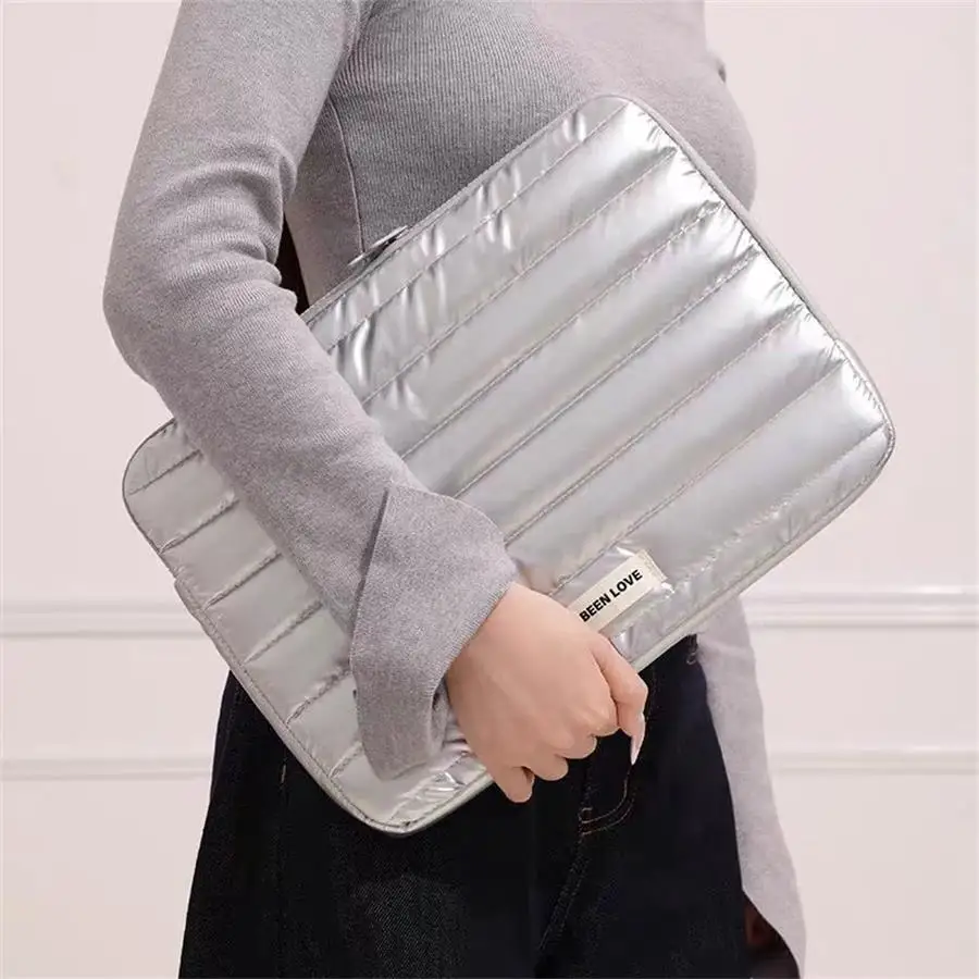 2025 Puffy Laptop Sleeve Cover Bag 13 14  Inch Candy Color Computer Carrying Case Bags for Ipad Macbook Asus HP Lenovo
