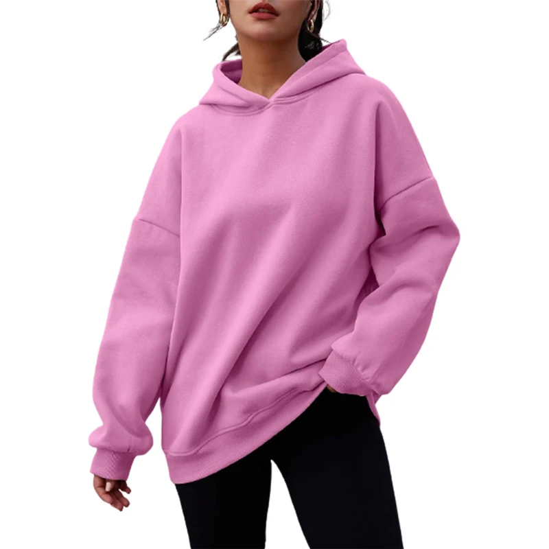 

Autumn Winter Loose Thickened Warm Hoodie Women Loose Oversized Hooded Sweatshirt Female Comfortable Casual Long Sleeve Tops New