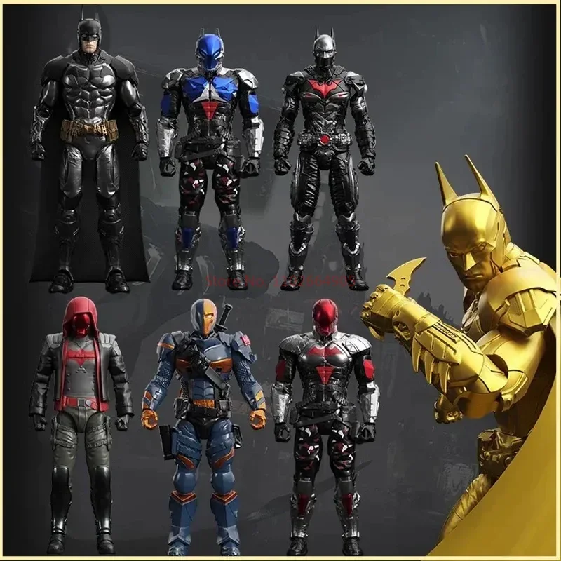 Batman Arkham Knight Deathstroke Anime Figures New In Stock F5 Roundd Culture Batman Red Hood Assemble Figures Model Toys Gift