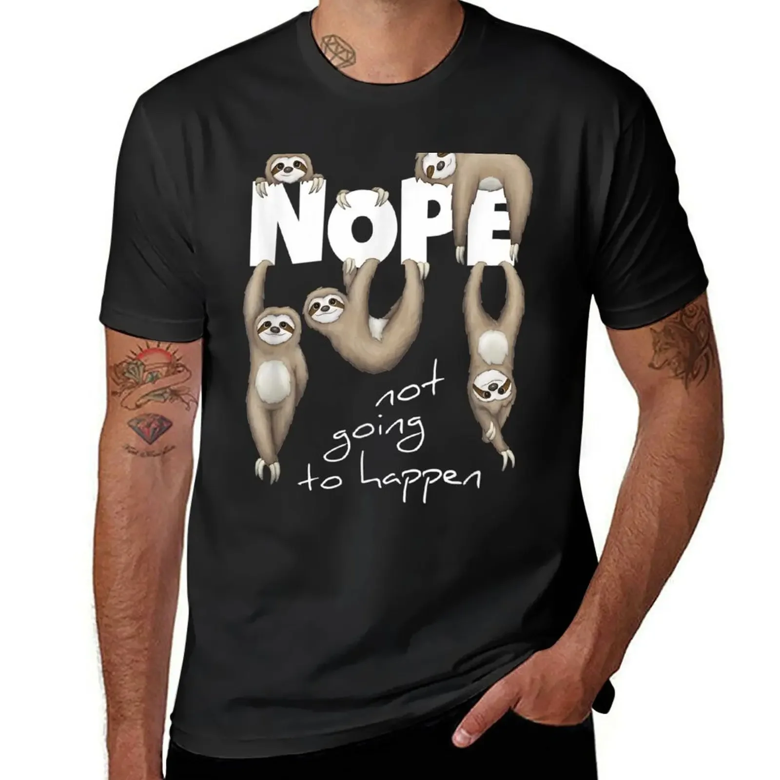 Nope | Lazy Chill Out Day | Cute Sloth Apparel Gift T-Shirt tees cute clothes tops shirts men