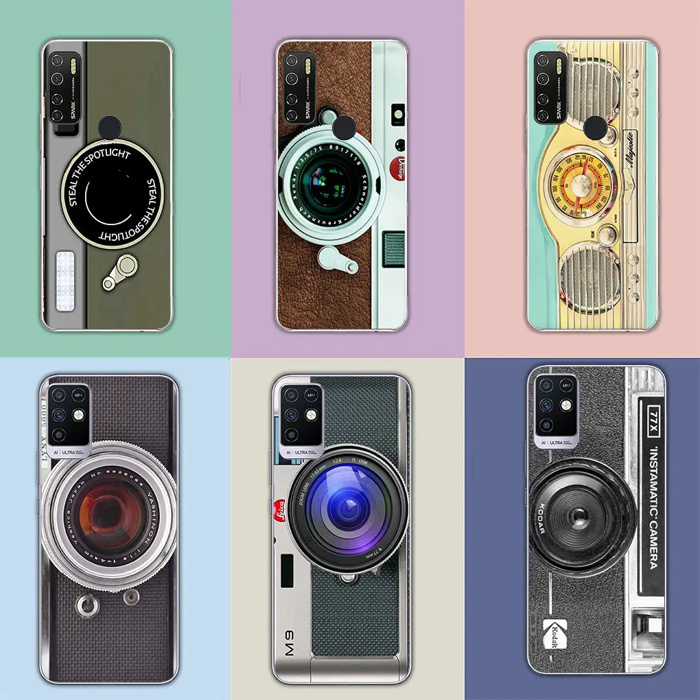 Retro Vintage Camera Phone Cover Case for Motorola Moto G13 G14 G53 G54 G62 G72 G82 G84 Edge 40 neo pro Funda Soft Casing