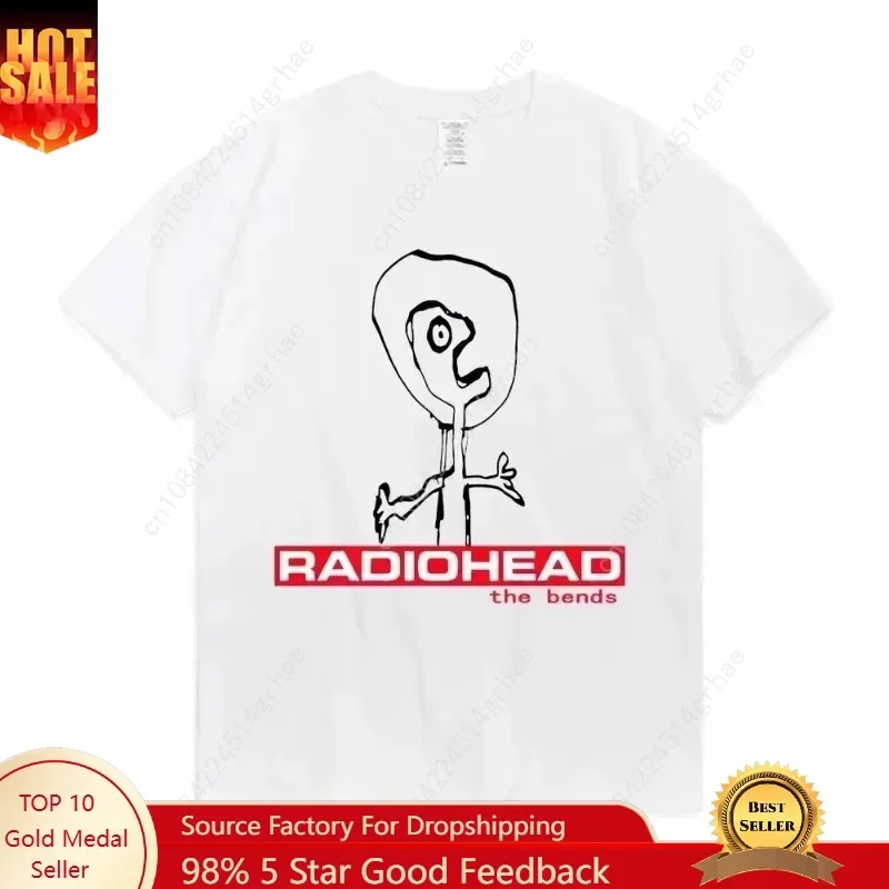2025 Summer Radiohead The Bends Tshirt Men Women Cotton Tee Hip Hop Short Sleeve T Shirt Clothes T-shirts Tops Gift for Fans