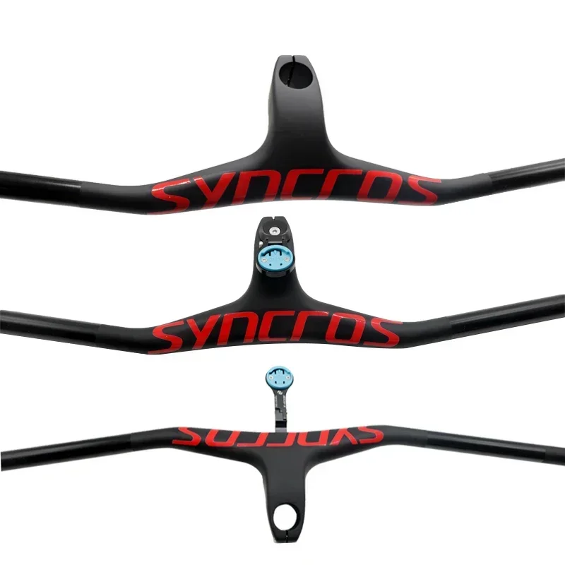 Syncros Multiple Colour MTB Integrated Handlebar Carbon Fiber One-shaped Handlebar Stem -17Degree bike frame  bicycle parts