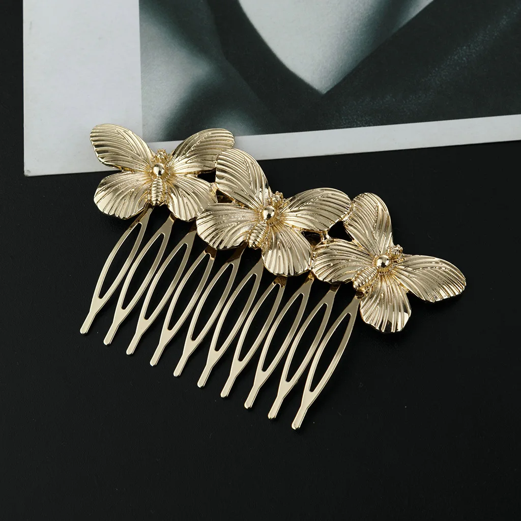 Shuangshuo Elegant Korean Simple Design Hairpin Claw Hair Flowers Hair Combs Hair Styling for Women Comb Pin Female Hairclips