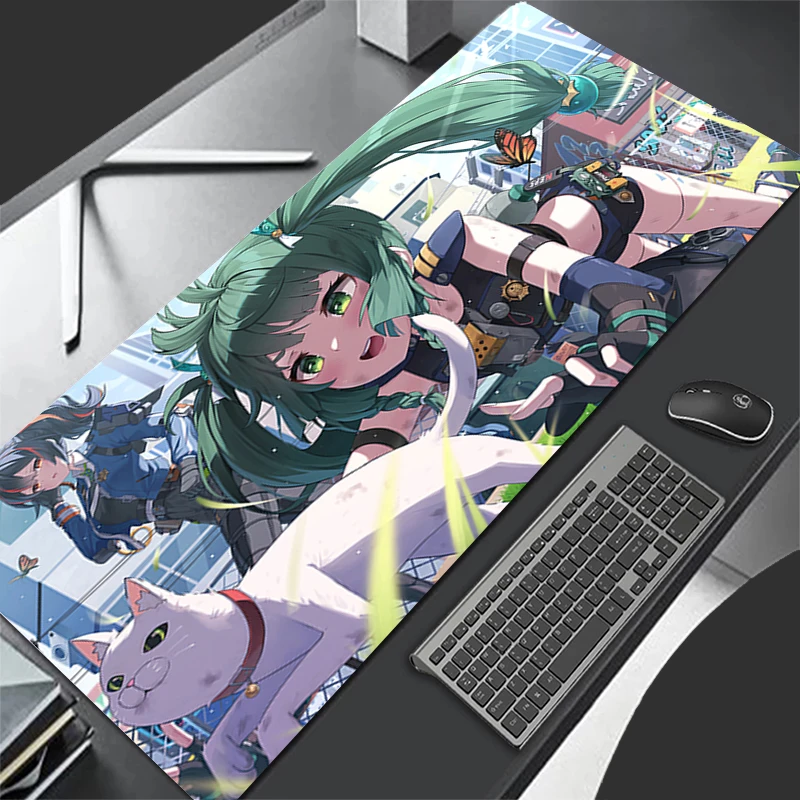 Mousepad Computer Gaming Accessories Keyboard Pad Z-zenless Zone Zero Qingyi Office Rubber Mouse Pad Decoracion Desk Mouse Mat