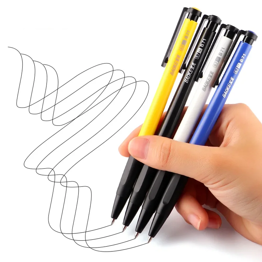

0.7mm Retractable Ballpoint Pen Colorful Simply Press The Ballpoint Pen