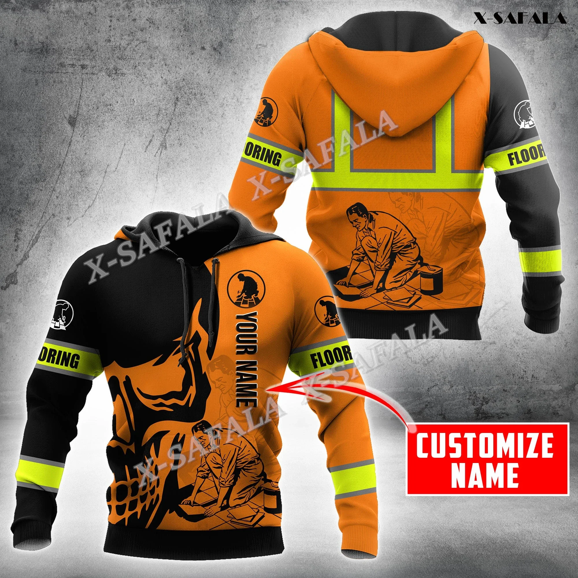 

Flooring Worker Job Custom Orange Skull 3D Print Zipper Hoodie Men Pullover Sweatshirt Hooded Jersey Tracksuit Outwear Shirts