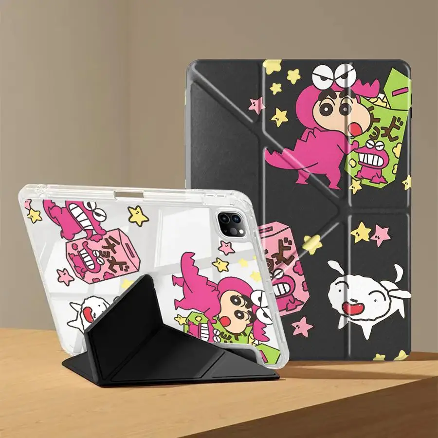 Etui na tablet z motywem anime Crayon Shin-Chan dla iPad Pro 11, 10, 9, 8, 7 generacji, 12.9 cala, Air 4, 5, M3, M2, 1, 2, M4, 11 cali, Pro 2025, Mini 6, 7 — zdjęcie produktu 4