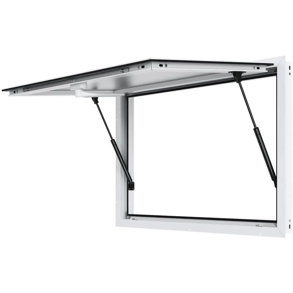 

Concession Window 36"x24", Aluminum Alloy for Truck Service Window with Awning Door & Drag Hook, Up to 85 Degrees Stand