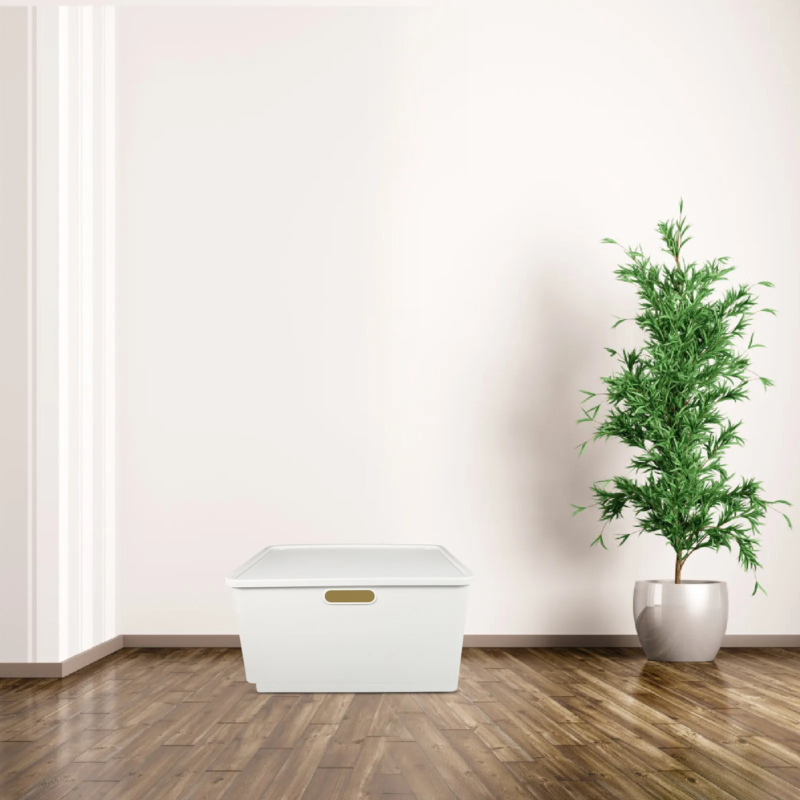 

1Pcs Safe Plastic Storage Box Simple Design Organizing Box with Lid for Household Supplies Sundries Container Desktop Storage