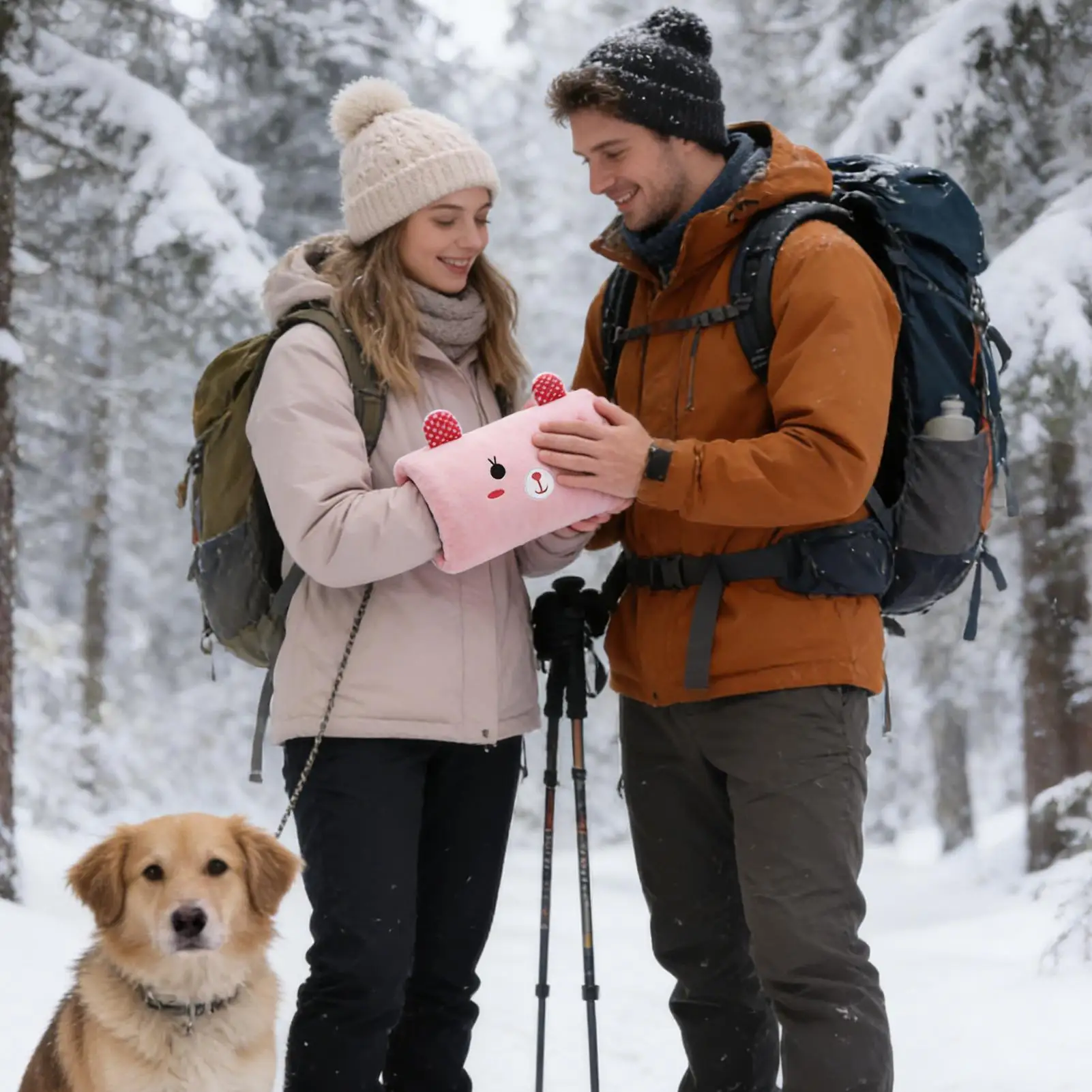 Hand Pillow Plush Bunny Shape Hand Warmer Muff Throw Pillow for Kids Classroom Travel Napping Winter School Home Cold Weather