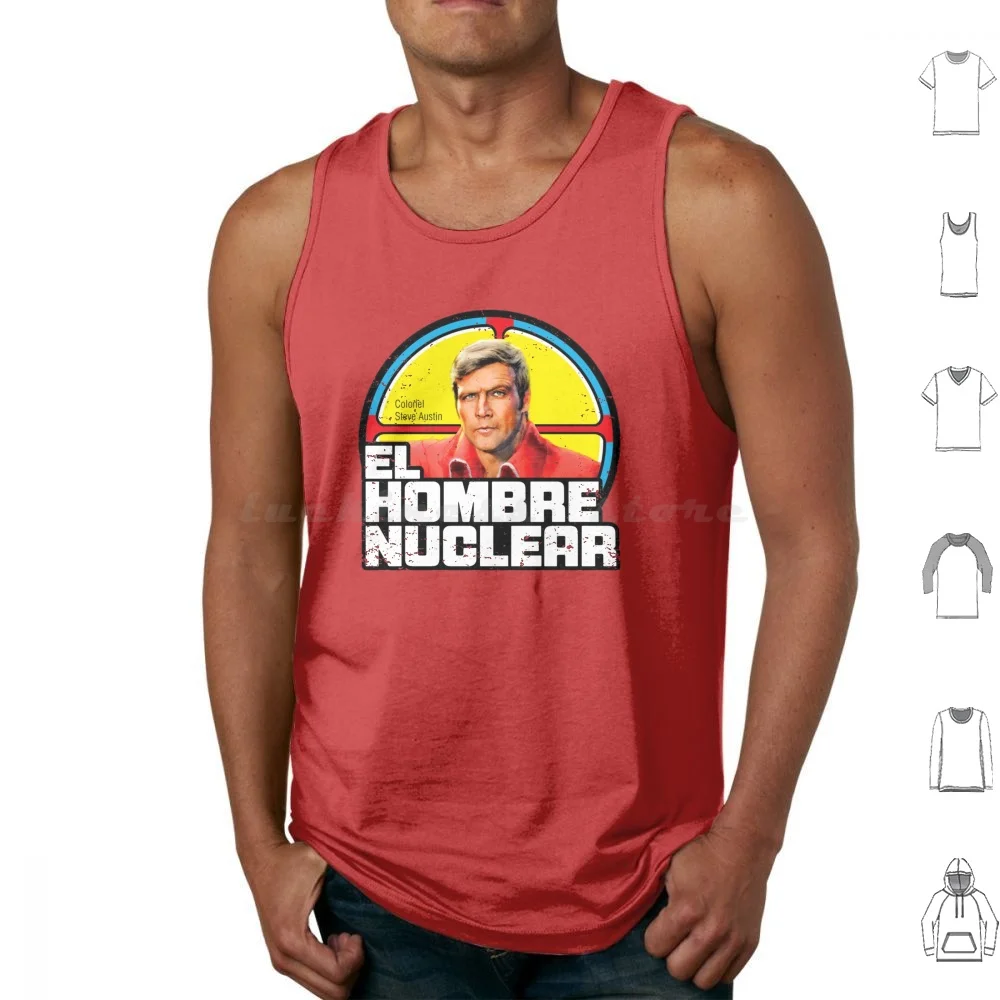 The Six Million Dollar Hombre Tank Tops Print Cotton Dollar Bionic The Six Million Dollar Man Six Million Dollar