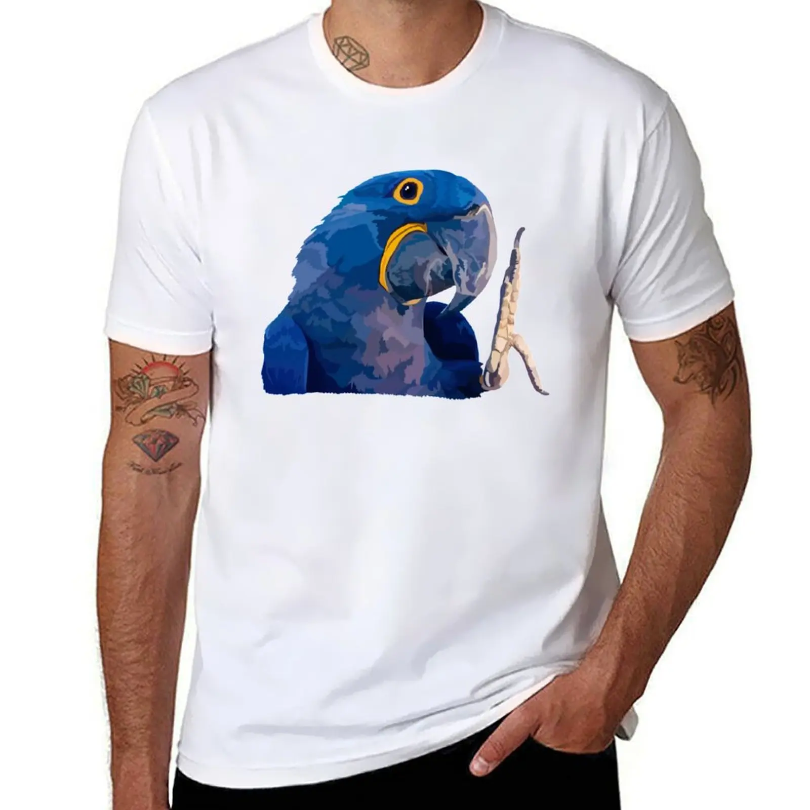 

H is for Hyacinth Macaw T-Shirt t shirt for man funny t shirts man T-Shirt