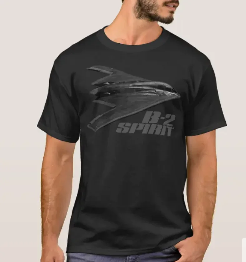 

Футболка USAF Strategic Bomber B-2 Spirit Stealth Bomber. Летняя хлопковая мужская футболка с коротким рукавом и круглым вырезом, новинка S-3XL
