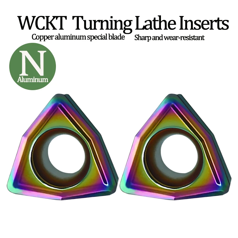 WCKT030208 WCKT040208 WCKT050308 WCKT06T308 WCKT080412 hoja de taladro en U de aluminio, cortador de torno CNC WCKT