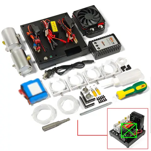 7.5CC Engine Model Starting Accessories and Metal Base Four-Stroke Engine Model Inline Twin-Cylinder Start Kit