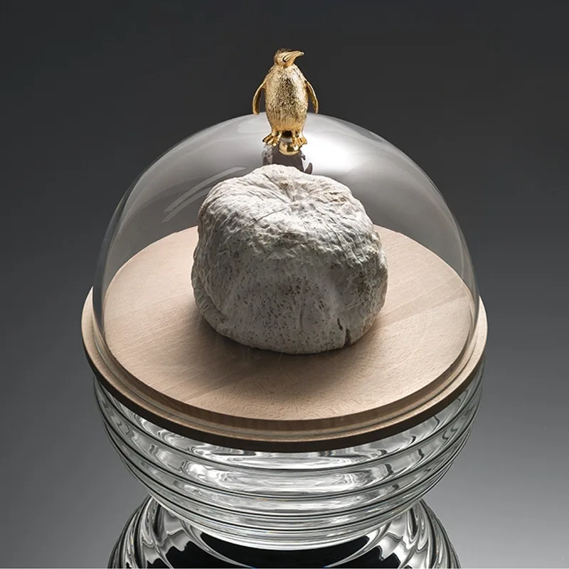 Imported glass bread cake cover, dust cover, meal mosquito-proof fresh-keeping cover, round glass cover