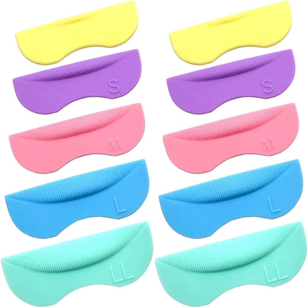 

5Pairs Eyelash Perming Silicone Pads Lash Lift Tool for Curl Enhancement Reusable Multiple Times Lightweight Easy Application