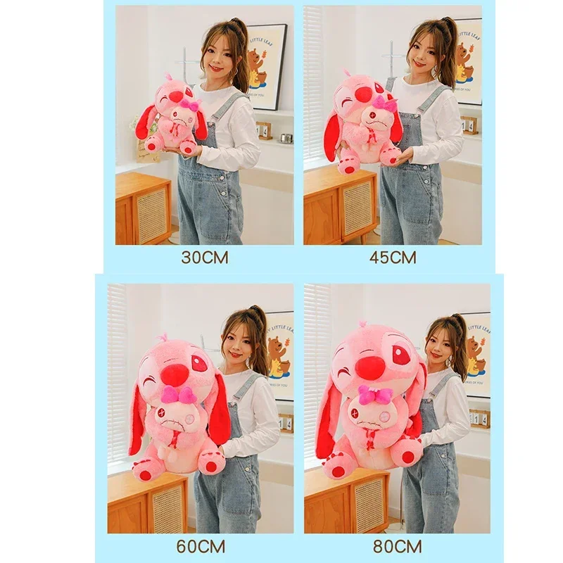 32/75 cm Disney Lilo und Stitch Plüschtiere Anime Plushie Stich Puppen Kawaii Angel Scrump Kissen Gefülltes Geschenk Kinder Weihnachten