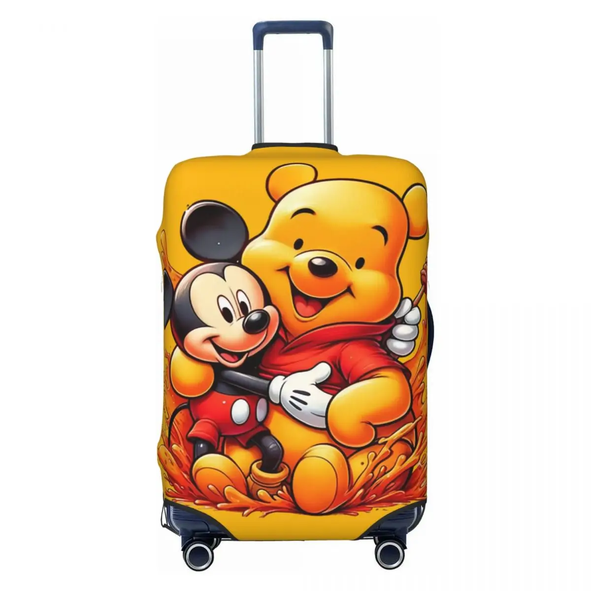 

Custom Cartoon Bear Winnie The Pooh Luggage Cover Protector Cute Travel Suitcase Protective Cover for 18-32 Inch