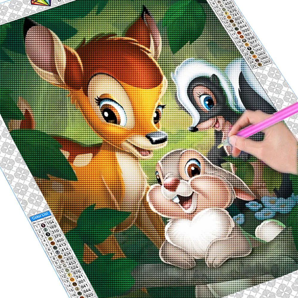 Bambi 5D Diamond Painting Disney Full Diamond Embroidery Cartoon DIY Rhinestone Pictures Cross Stitch Kits Crafts Home Decor