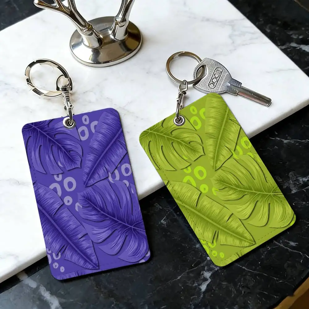 

tropical plants Community Access Card Holder Elevator Card Sensor Drop Card Protector Keychain