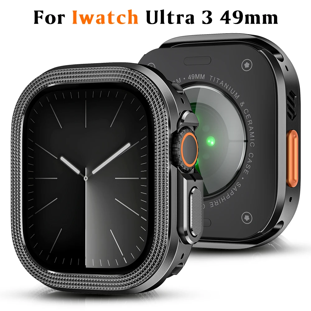 

Металлический защитный чехол из цинкового сплава для Apple Watch Ultra 3 49 мм, устойчивый к царапинам, для IWatch Ultra 2 1 49 мм, роскошный защитный чехол