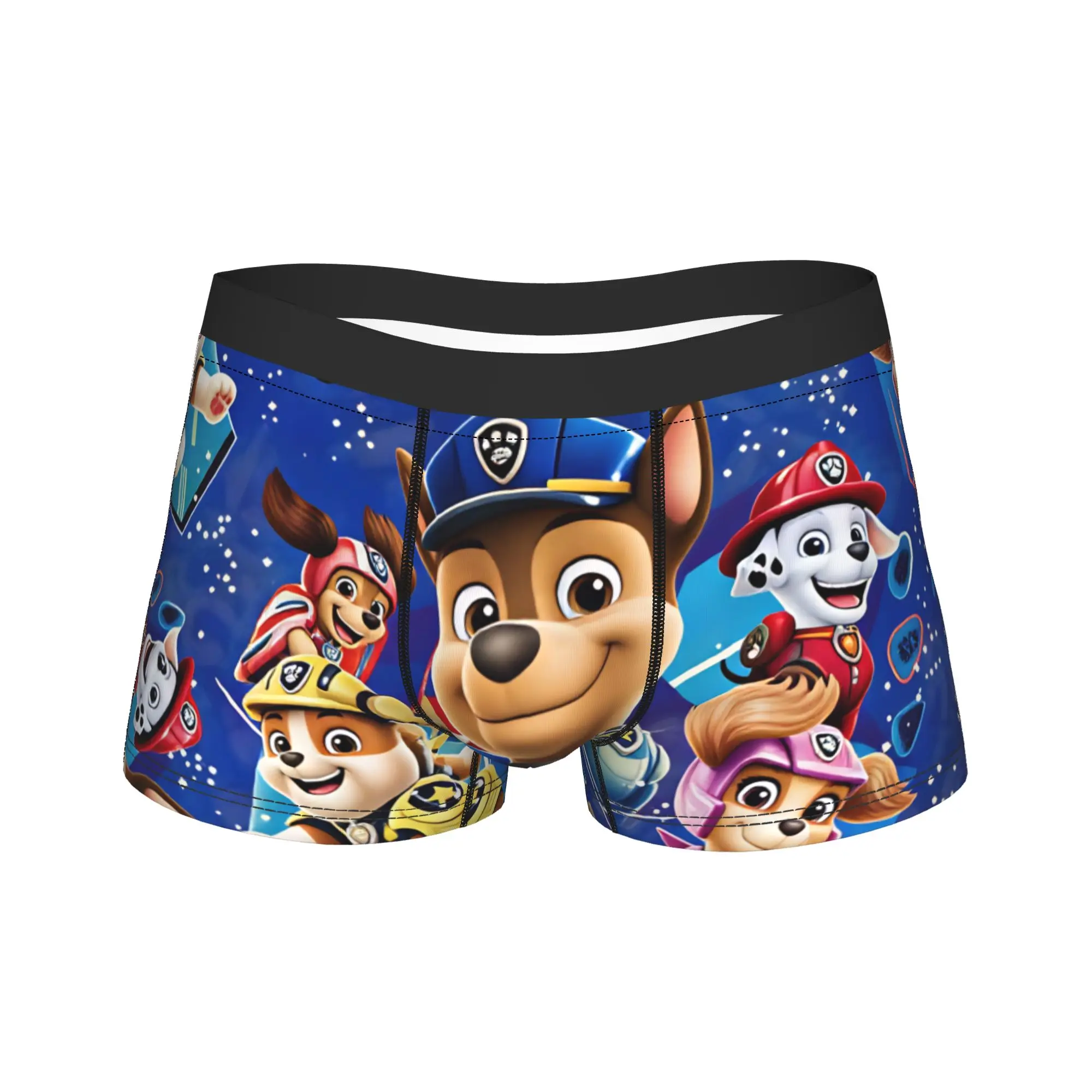 Paw Dogs Main Characters Assorted Figure Boxer Brief  Underwear Trenky Male Classic Boxershorts Print Oversize Underpants