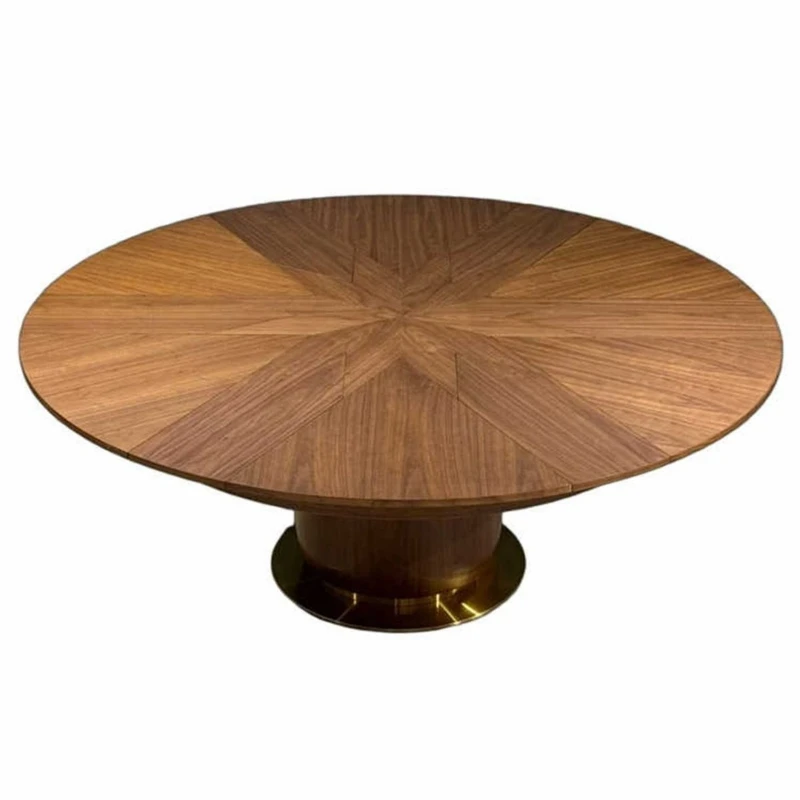 Solid wood Fletcher dining table rotates and deforms, retractable dining table can be enlarged and enlarged